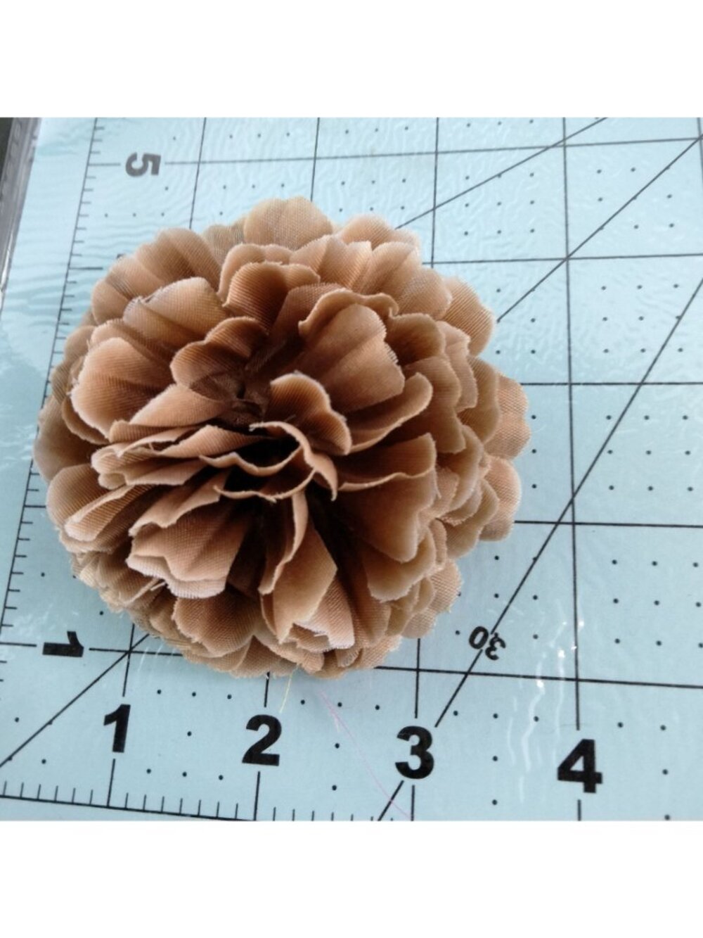 Brown Fabric Flower Hair Clips Brooch Boutonniere Lapel Pin Corsage Lot 2 - Picture 3 of 6